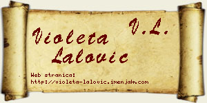 Violeta Lalović vizit kartica